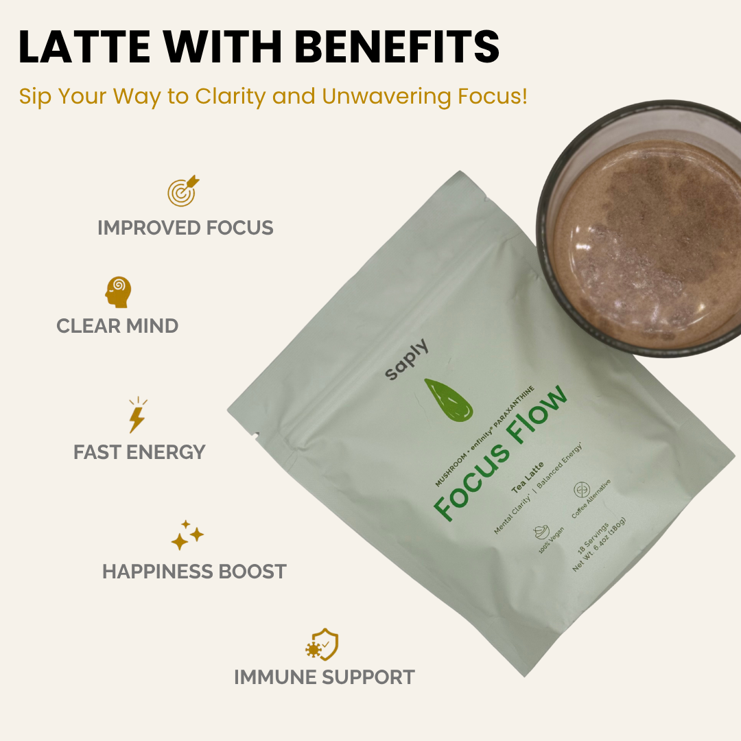 FocusFlow: Paraxanthine Mushroom Latte for Clean Energy & Better Sleep