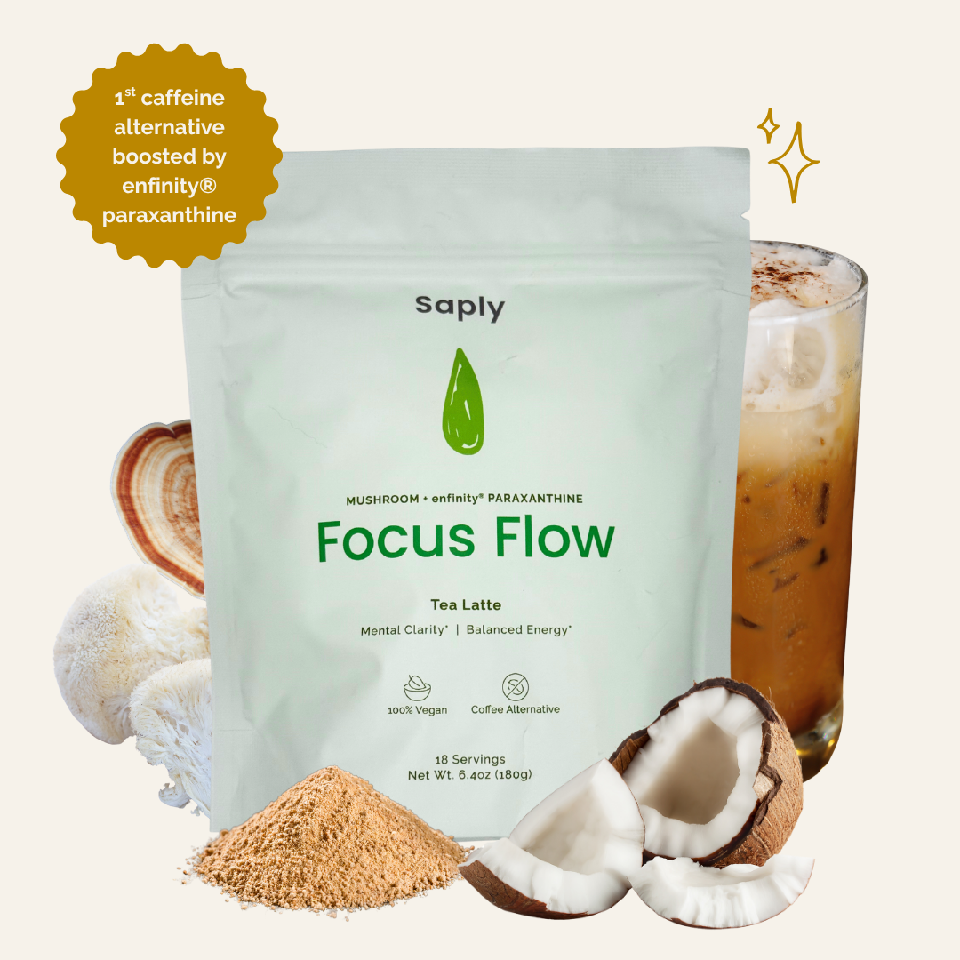 FocusFlow: Paraxanthine Mushroom Latte for Clean Energy & Better Sleep